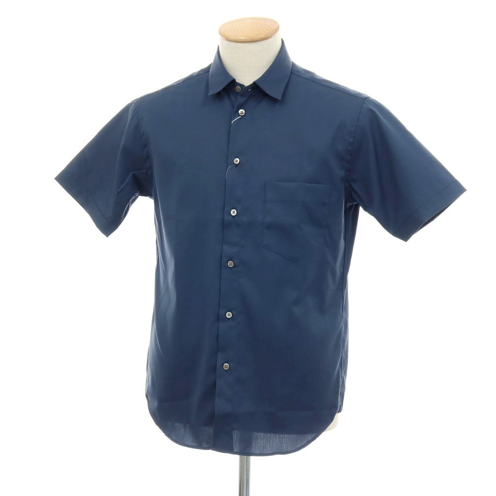 【中古】【未使用】ビューティアンドユースユナイテッドアローズ BEAUTY&amp;YOUTH UNITED ARROWS コットン ショートカラー 半袖シャツ ライトネイビー【サイズＳ】【 状態ランクS 】【 メンズ 】