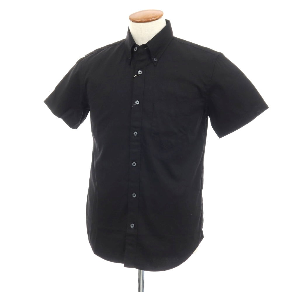 【中古】【未使用】ヴィンテージイーエル VINTAGE.E.L コットン オックスフォード ボタンダウン 半袖シャツ ブラック【サイズM】【 状態ランクS 】【 メンズ 】