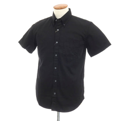 【中古】【未使用】ヴィンテージイーエル VINTAGE.E.L コットン オックスフォード ボタンダウン 半袖シャツ ブラック【サイズM】【 状態ランクS 】【 メンズ 】