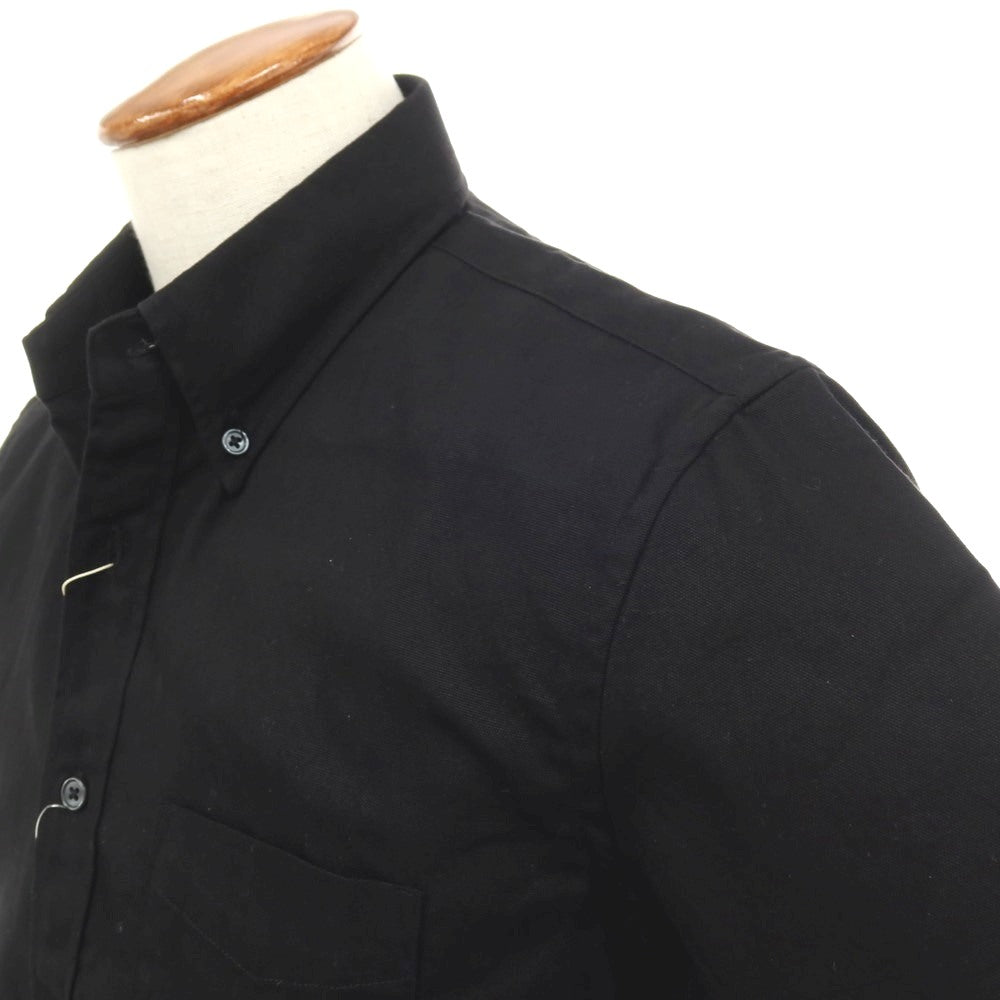 【中古】【未使用】ヴィンテージイーエル VINTAGE.E.L コットン オックスフォード ボタンダウン 半袖シャツ ブラック【サイズM】【 状態ランクS 】【 メンズ 】