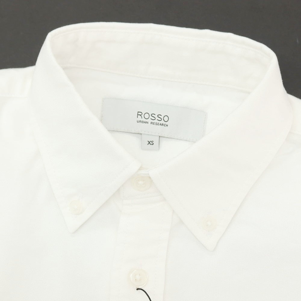【中古】【未使用】アーバンリサーチ URBAN RESEARCH ROSSO ハイパフォーマンスオックス ボタンダウン カジュアルシャツ ホワイト【サイズXS】【 状態ランクS 】【 メンズ 】