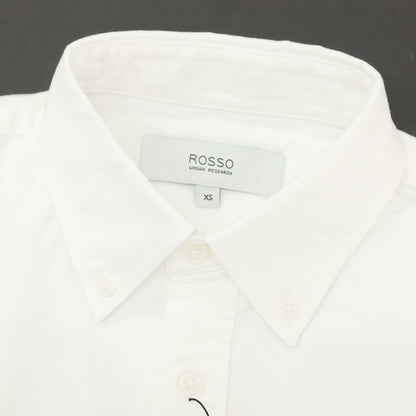 【中古】【未使用】アーバンリサーチ URBAN RESEARCH ROSSO ハイパフォーマンスオックス ボタンダウン カジュアルシャツ ホワイト【サイズXS】【 状態ランクS 】【 メンズ 】