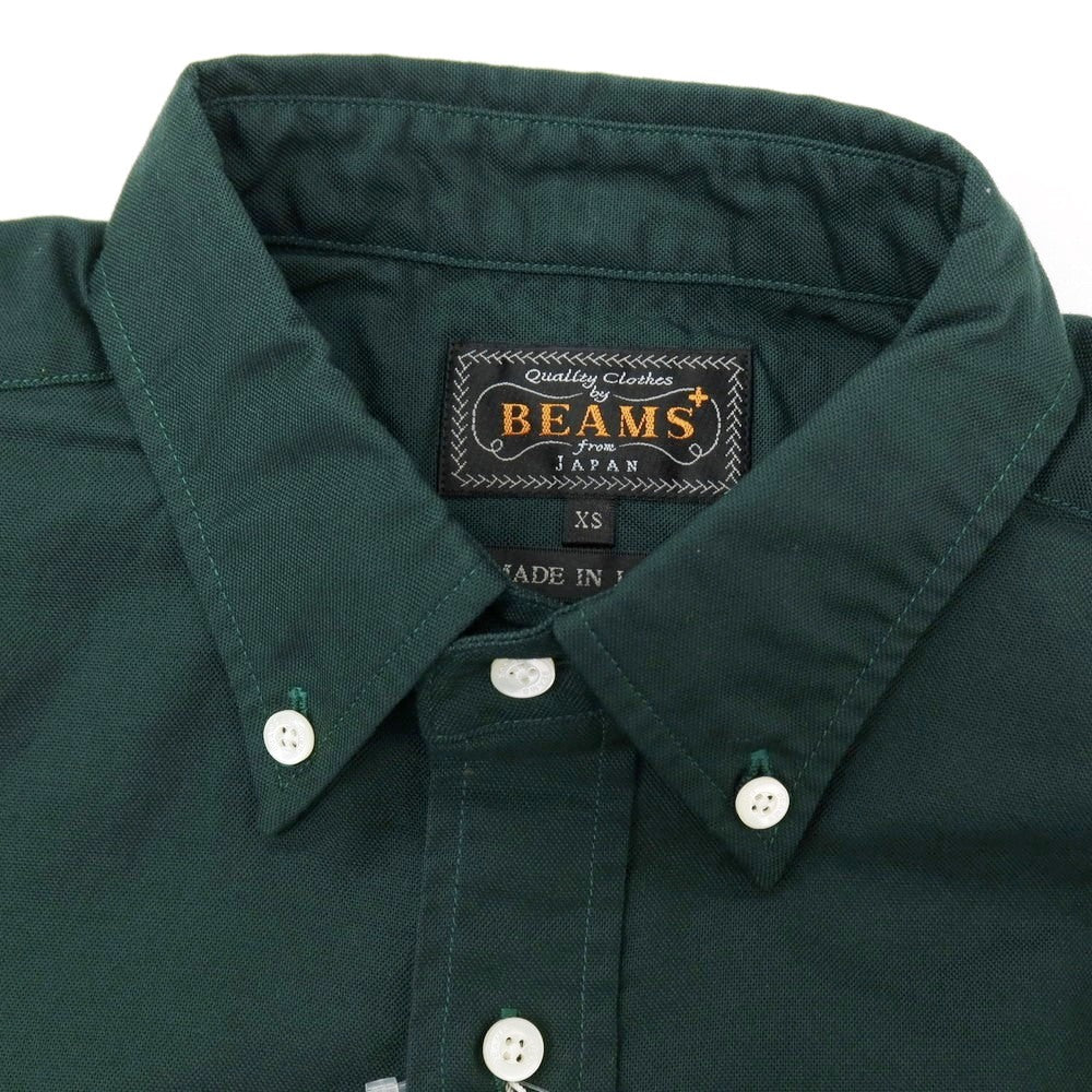 【中古】【未使用】ビームスプラス BEAMS PLUS コットン ボタンダウン カジュアルシャツ ダークグリーン【サイズXS】【 状態ランクS 】【 メンズ 】
