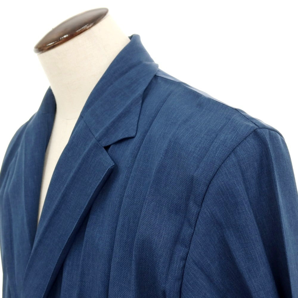 【中古】オム プリッセ イッセイミヤケ HOMME PLISSE ISSEY MIYAKE 2026年春夏 アコーディオンプリーツ加工 2B カジュアルジャケット ネイビー【サイズ表記なし（L位）】【 状態ランクA 】【 メンズ 】