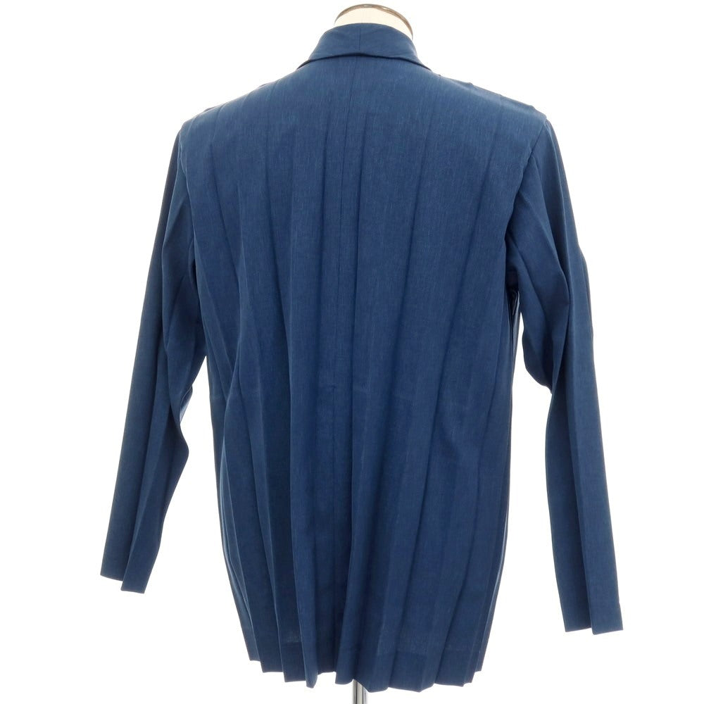 【中古】オム プリッセ イッセイミヤケ HOMME PLISSE ISSEY MIYAKE 2026年春夏 アコーディオンプリーツ加工 2B カジュアルジャケット ネイビー【サイズ表記なし（L位）】【 状態ランクA 】【 メンズ 】