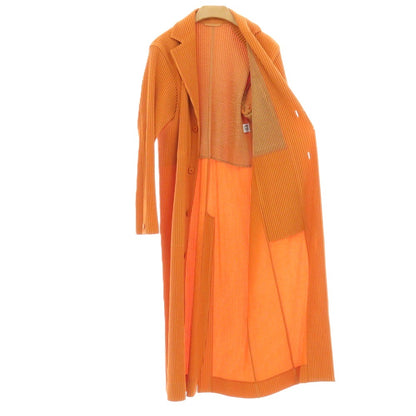 【中古】オム プリッセ イッセイミヤケ HOMME PLISSE ISSEY MIYAKE 2026年春夏 プリーツ加工 チェスターフィールドコート オレンジ【サイズ表記なし（L位）】【 状態ランクA 】【 メンズ 】