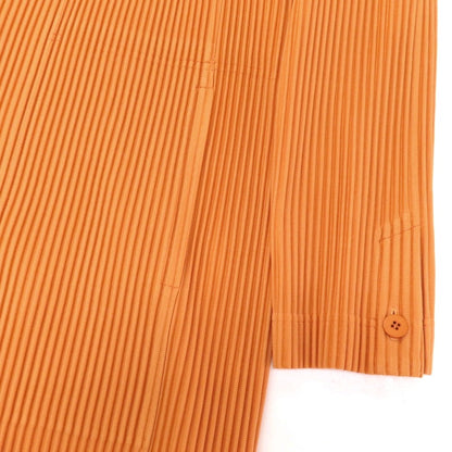 【中古】オム プリッセ イッセイミヤケ HOMME PLISSE ISSEY MIYAKE 2026年春夏 プリーツ加工 チェスターフィールドコート オレンジ【サイズ表記なし（L位）】【 状態ランクA 】【 メンズ 】