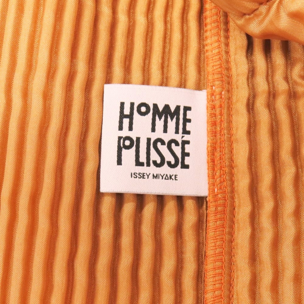 【中古】オム プリッセ イッセイミヤケ HOMME PLISSE ISSEY MIYAKE 2026年春夏 プリーツ加工 チェスターフィールドコート オレンジ【サイズ表記なし（L位）】【 状態ランクA 】【 メンズ 】