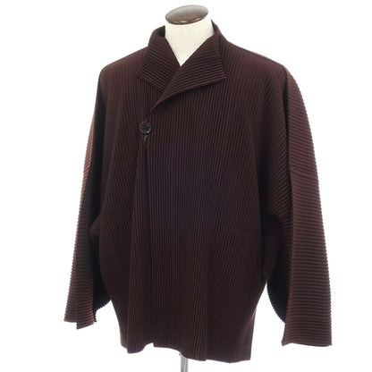 【中古】オム プリッセ イッセイミヤケ HOMME PLISSE ISSEY MIYAKE 2026年春夏 ポリエステル系 プリーツ ブルゾン ブラウン【サイズ表記なし（L位）】【 状態ランクA 】【 メンズ 】