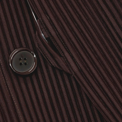 【中古】オム プリッセ イッセイミヤケ HOMME PLISSE ISSEY MIYAKE 2026年春夏 ポリエステル系 プリーツ ブルゾン ブラウン【サイズ表記なし（L位）】【 状態ランクA 】【 メンズ 】