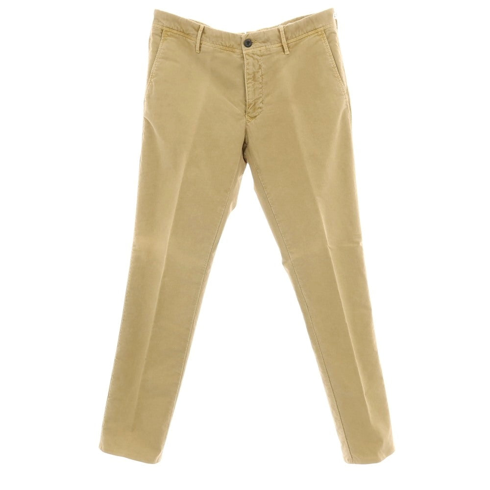 【中古】インコテックス スラックス INCOTEX SLACKS ガーメントダイ ストレッチ コットン カジュアルスラックスパンツ ベージュ【サイズ34】【 状態ランクD 】【 メンズ 】