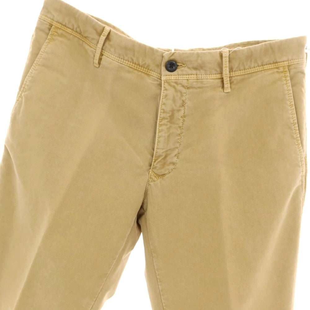 【中古】インコテックス スラックス INCOTEX SLACKS ガーメントダイ ストレッチ コットン カジュアルスラックスパンツ ベージュ【サイズ34】【 状態ランクD 】【 メンズ 】