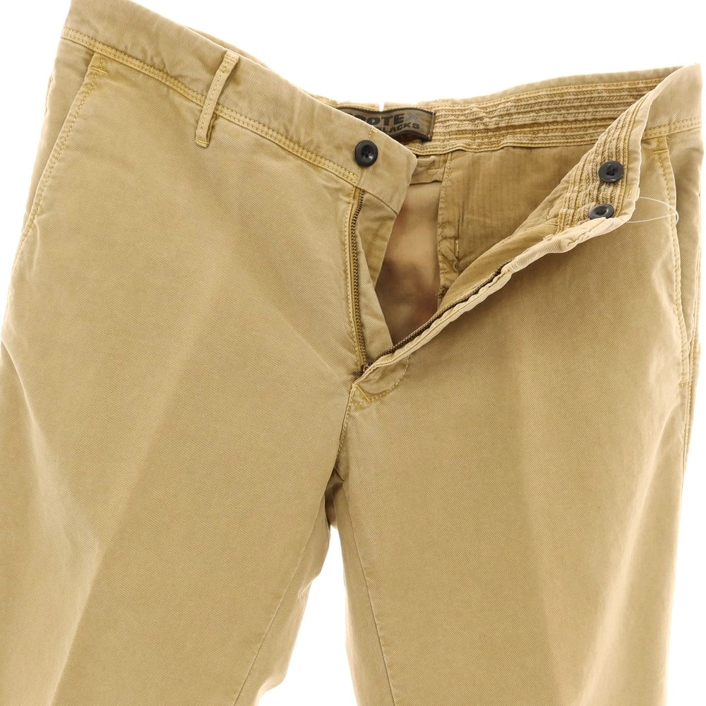 【中古】インコテックス スラックス INCOTEX SLACKS ガーメントダイ ストレッチ コットン カジュアルスラックスパンツ ベージュ【サイズ34】【 状態ランクD 】【 メンズ 】