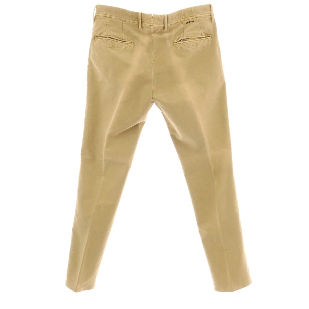 【中古】インコテックス スラックス INCOTEX SLACKS ガーメントダイ ストレッチ コットン カジュアルスラックスパンツ ベージュ【サイズ34】【 状態ランクD 】【 メンズ 】