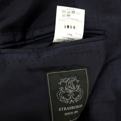 【中古】ストラスブルゴ STRASBURGO ウール 3つボタンスーツ ネイビー【サイズ44】【 状態ランクB 】【 メンズ 】