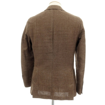 【中古】ラルディーニ LARDINI リネンコットン 3B テーラードジャケット ブラウン【サイズ42】【 状態ランクC 】【 メンズ 】