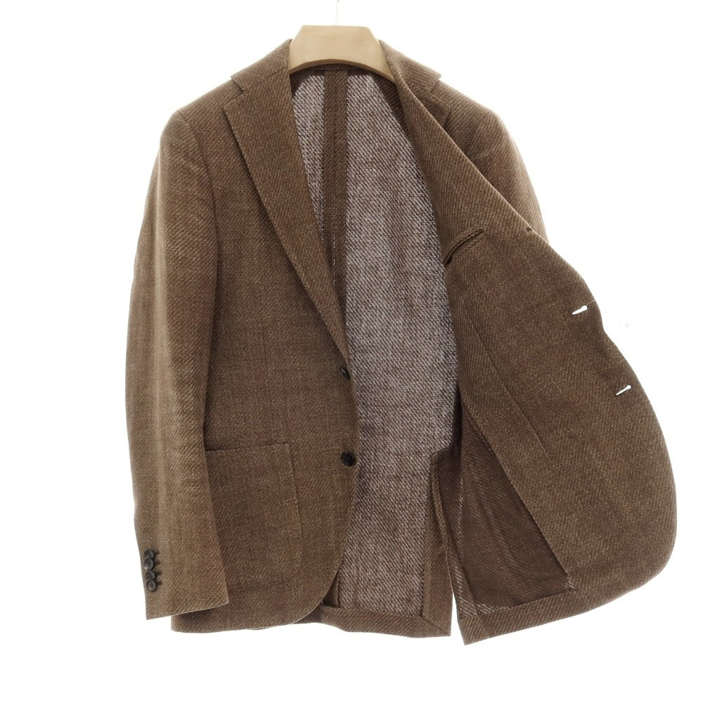 【中古】ラルディーニ LARDINI リネンコットン 3B テーラードジャケット ブラウン【サイズ42】【 状態ランクC 】【 メンズ 】