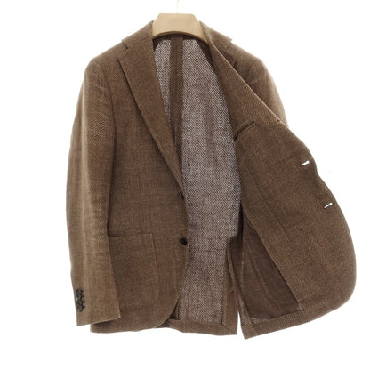 【中古】ラルディーニ LARDINI リネンコットン 3B テーラードジャケット ブラウン【サイズ42】【 状態ランクC 】【 メンズ 】