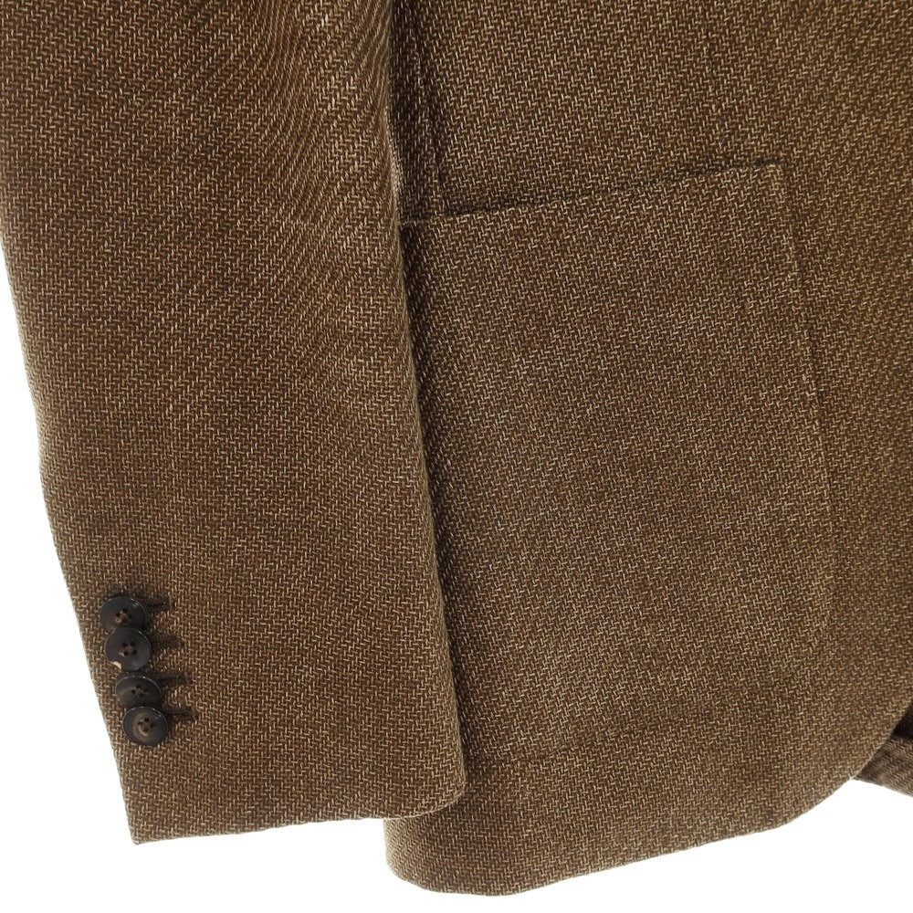 【中古】ラルディーニ LARDINI リネンコットン 3B テーラードジャケット ブラウン【サイズ42】【 状態ランクC 】【 メンズ 】
