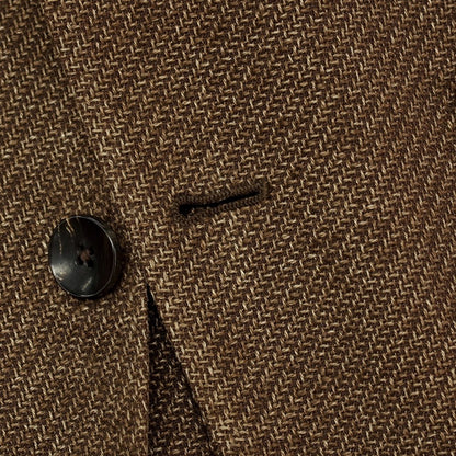 【中古】ラルディーニ LARDINI リネンコットン 3B テーラードジャケット ブラウン【サイズ42】【 状態ランクC 】【 メンズ 】