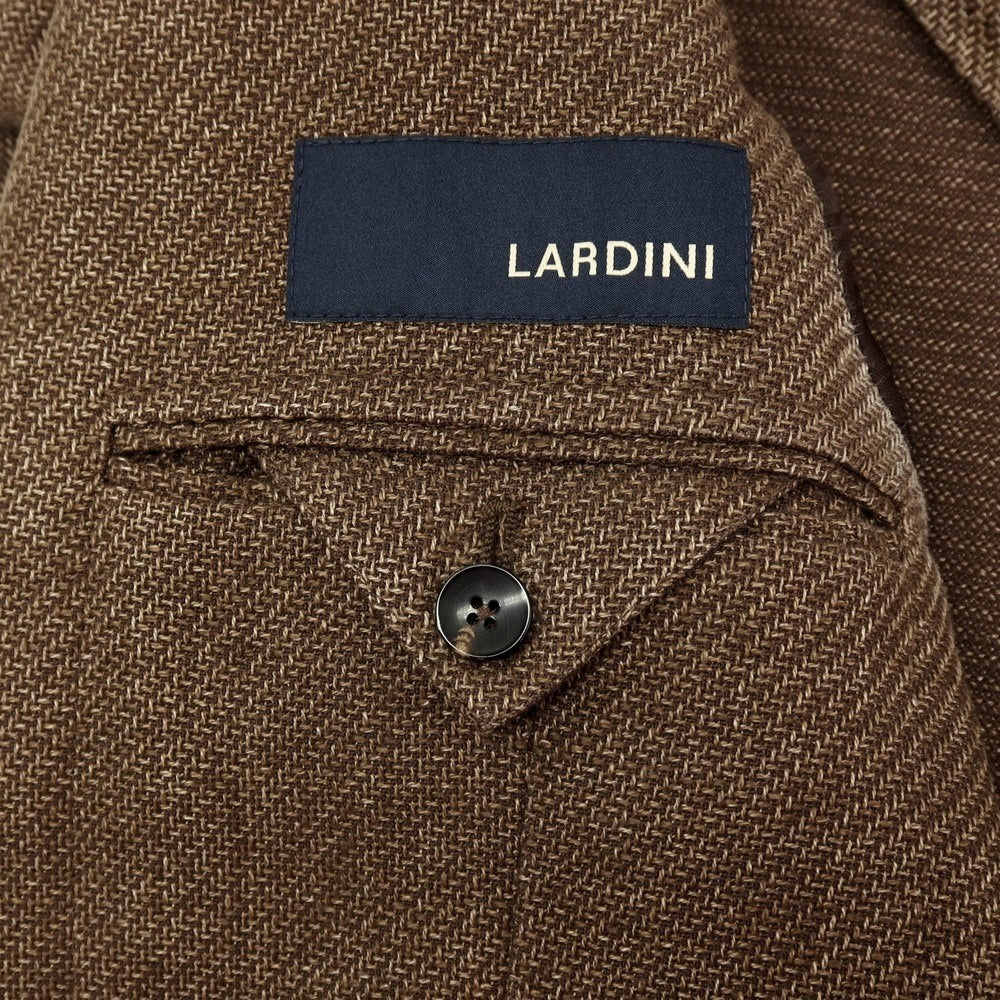 【中古】ラルディーニ LARDINI リネンコットン 3B テーラードジャケット ブラウン【サイズ42】【 状態ランクC 】【 メンズ 】