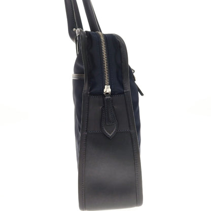 【中古】【未使用】フェリージ Felisi 8637/2 ナイロン レザー ブリーフケース ネイビーxブラック【 状態ランクS 】【 メンズ 】