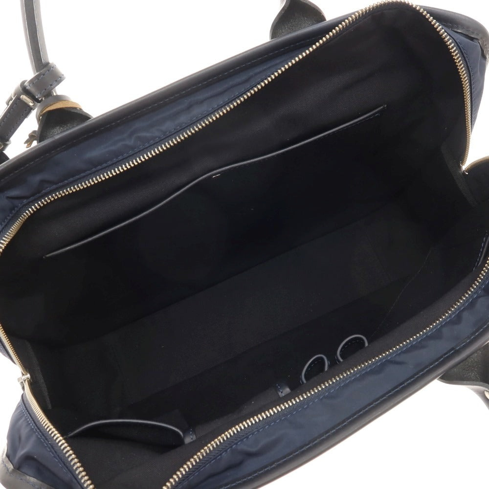 【中古】【未使用】フェリージ Felisi 8637/2 ナイロン レザー ブリーフケース ネイビーxブラック【 状態ランクS 】【 メンズ 】