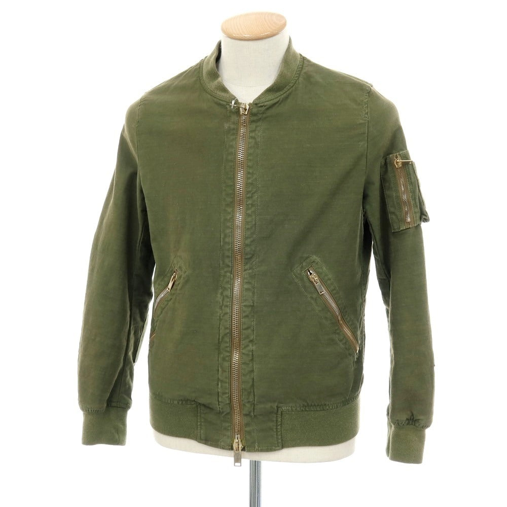【中古】ジュンハシモト junhashimoto ストレッチ コットン タンカースジャケット ブルゾン オリーブグリーン【サイズ2】【 状態ランクC 】【 メンズ 】
