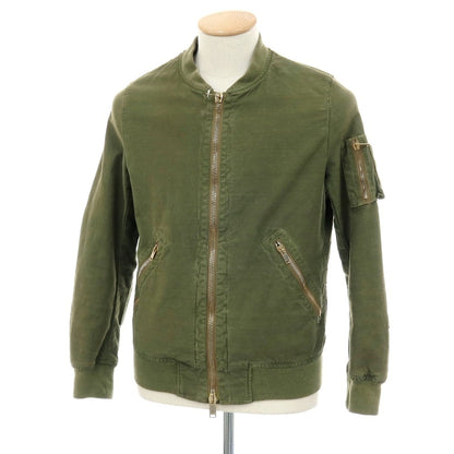 【中古】ジュンハシモト junhashimoto ストレッチ コットン タンカースジャケット ブルゾン オリーブグリーン【サイズ2】【 状態ランクC 】【 メンズ 】