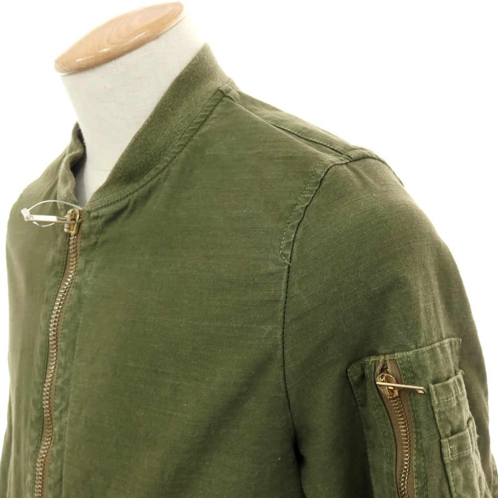 【中古】ジュンハシモト junhashimoto ストレッチ コットン タンカースジャケット ブルゾン オリーブグリーン【サイズ2】【 状態ランクC 】【 メンズ 】
