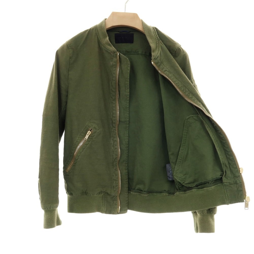 【中古】ジュンハシモト junhashimoto ストレッチ コットン タンカースジャケット ブルゾン オリーブグリーン【サイズ2】【 状態ランクC 】【 メンズ 】