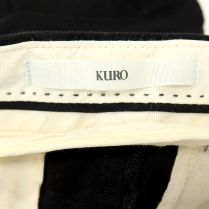 【中古】クロ KURO ストレッチ コットン チノパンツ ブラック【サイズ28】【 状態ランクC 】【 メンズ 】