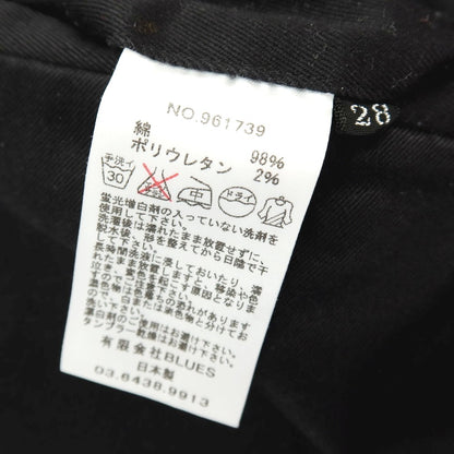 【中古】クロ KURO ストレッチ コットン チノパンツ ブラック【サイズ28】【 状態ランクC 】【 メンズ 】