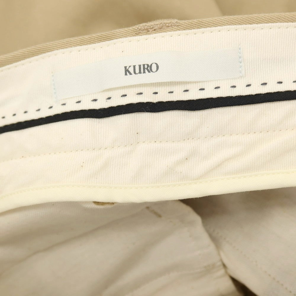 【中古】クロ KURO ストレッチ コットン チノパンツ ベージュ【サイズ28】【 状態ランクC 】【 メンズ 】