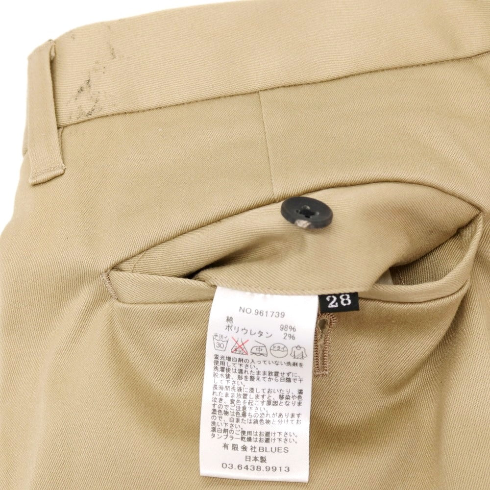 【中古】クロ KURO ストレッチ コットン チノパンツ ベージュ【サイズ28】【 状態ランクC 】【 メンズ 】