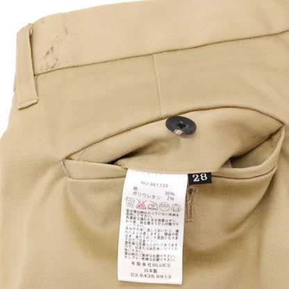 【中古】クロ KURO ストレッチ コットン チノパンツ ベージュ【サイズ28】【 状態ランクC 】【 メンズ 】