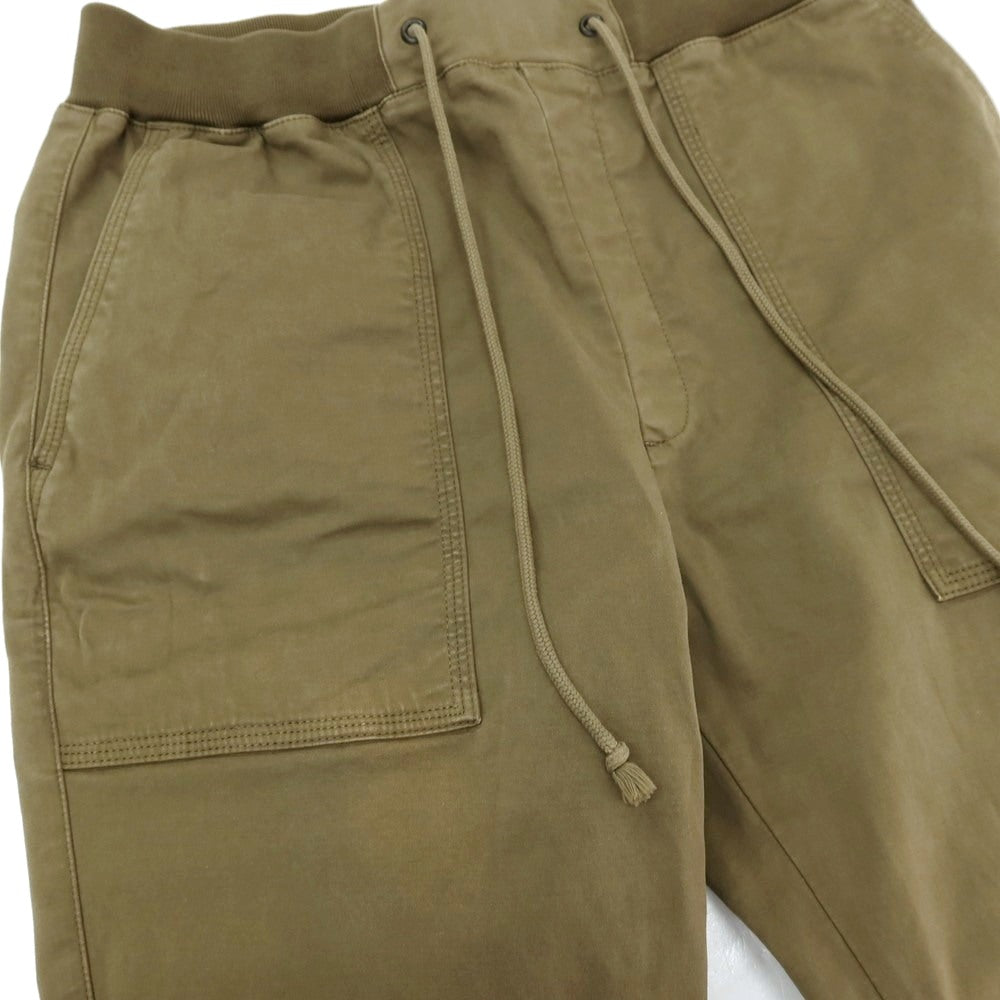 【中古】ジュンハシモト junhashimoto ストレッチ コットン イージーパンツ オリーブ【サイズ3】【 状態ランクC 】【 メンズ 】