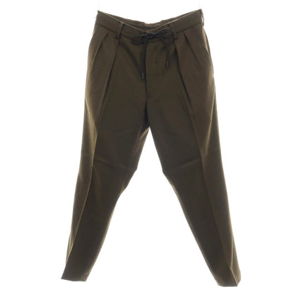 【中古】ジュンハシモト junhashimoto ストレッチ ウール イージスラックス パンツ オリーブ【サイズ2】【 状態ランクB 】【 メンズ 】