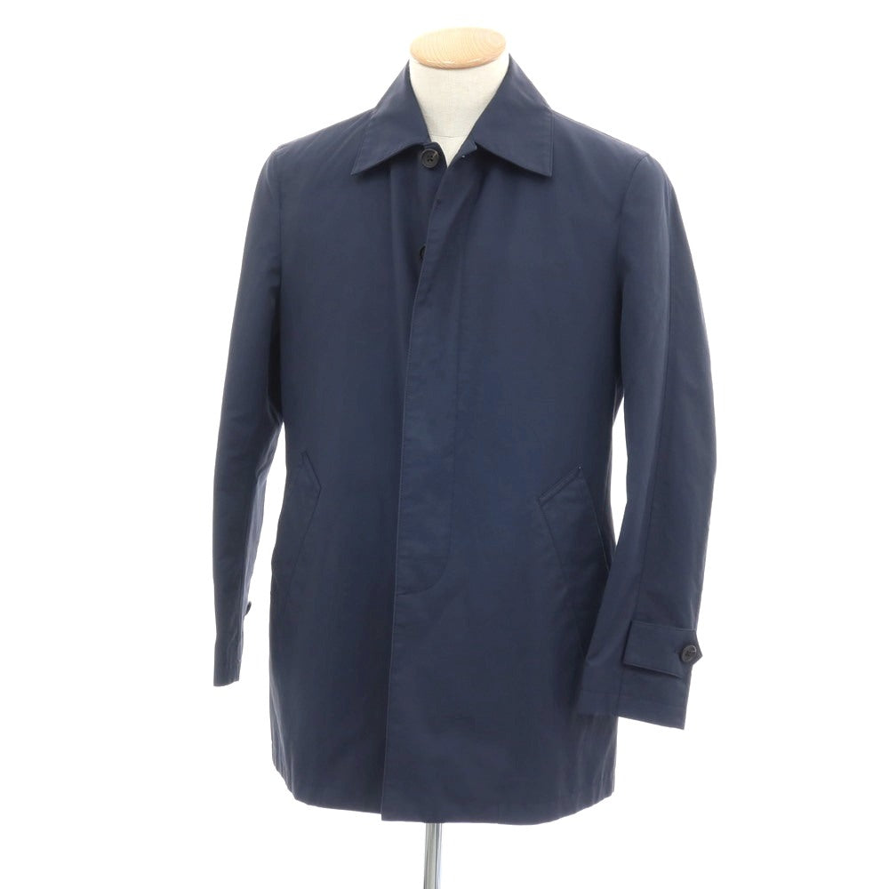 【中古】ポールスミスコレクション PAUL SMITH COLLECTION コットンナイロン ステンカラーコート ネイビー【サイズS】【 状態ランクC 】【 メンズ 】