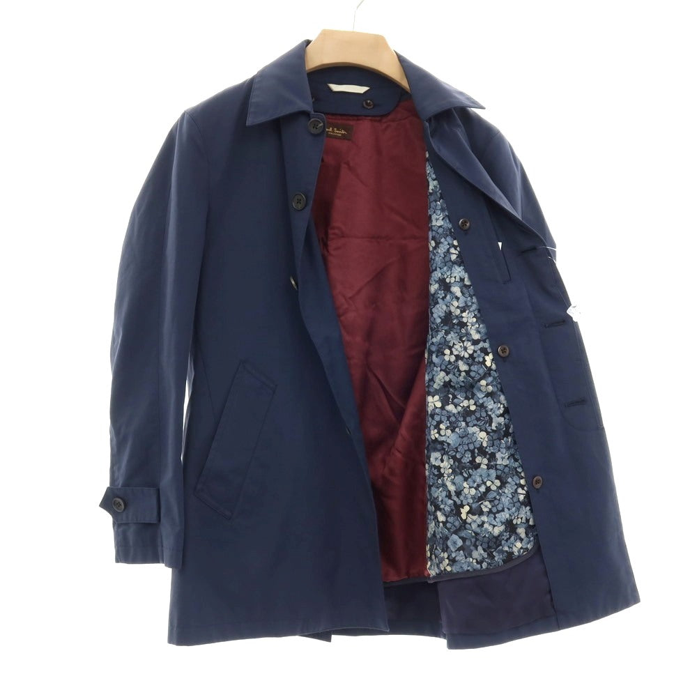【中古】ポールスミスコレクション PAUL SMITH COLLECTION コットンナイロン ステンカラーコート ネイビー【サイズS】【 状態ランクC 】【 メンズ 】