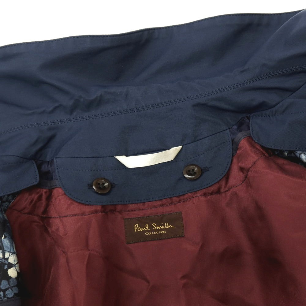 【中古】ポールスミスコレクション PAUL SMITH COLLECTION コットンナイロン ステンカラーコート ネイビー【サイズS】【 状態ランクC 】【 メンズ 】