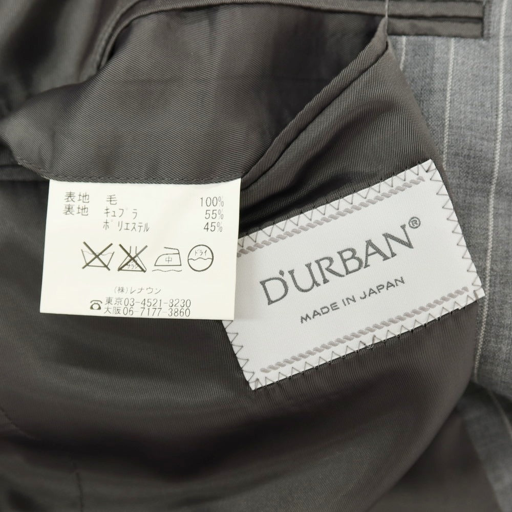 中古】ダーバン D'URBAN ウール ストライプ 2つボタンスーツ ライト