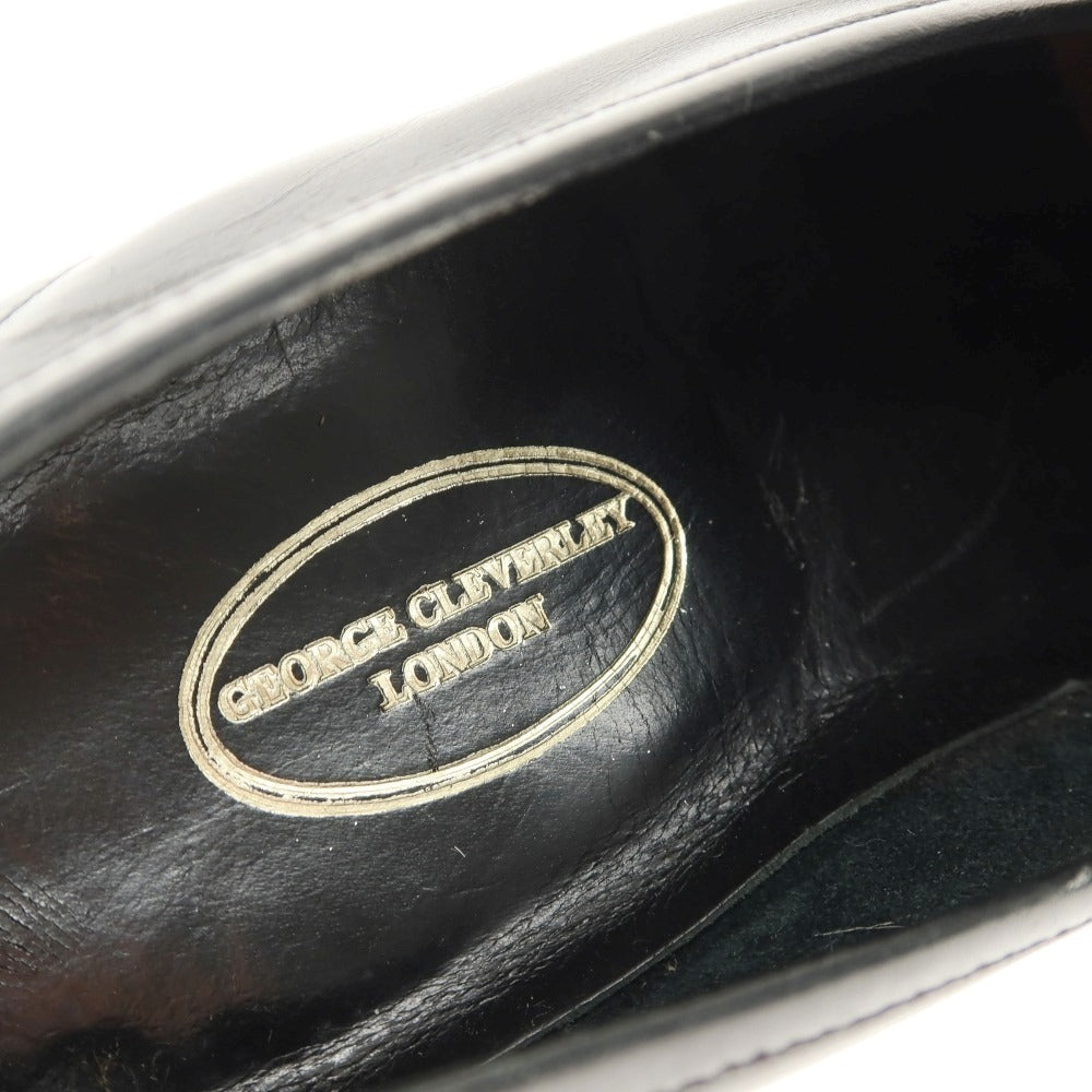 【中古】ジョージ クレバリー GEORGE CLEVERLEY カーフ ローファー ブラック【サイズ8 E】【 状態ランクB 】【 メンズ 】