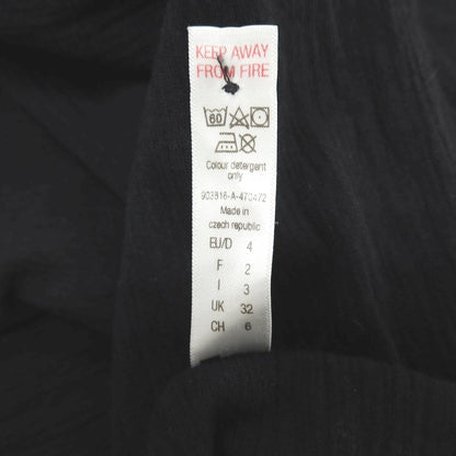 【中古】シーサー Schiesser コットン ヘンリーネック 長袖Ｔシャツ ブラック【サイズ4/S】【 状態ランクB 】【 メンズ 】