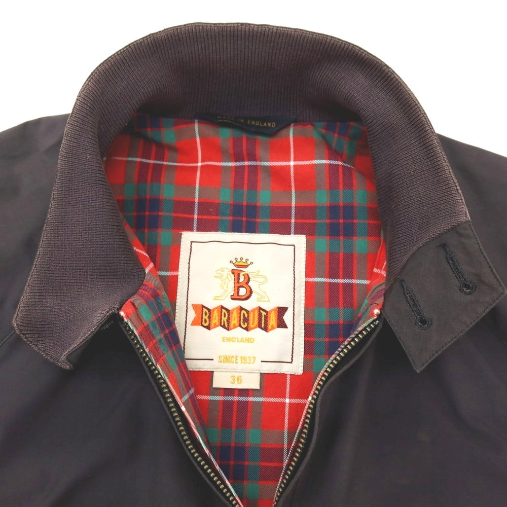 【中古】バラクータ BARACUTA コットンポリエステル G9 ハリントンジャケット スイングトップ グレイッシュネイビー【サイズ36】【 状態ランクD 】【 メンズ 】