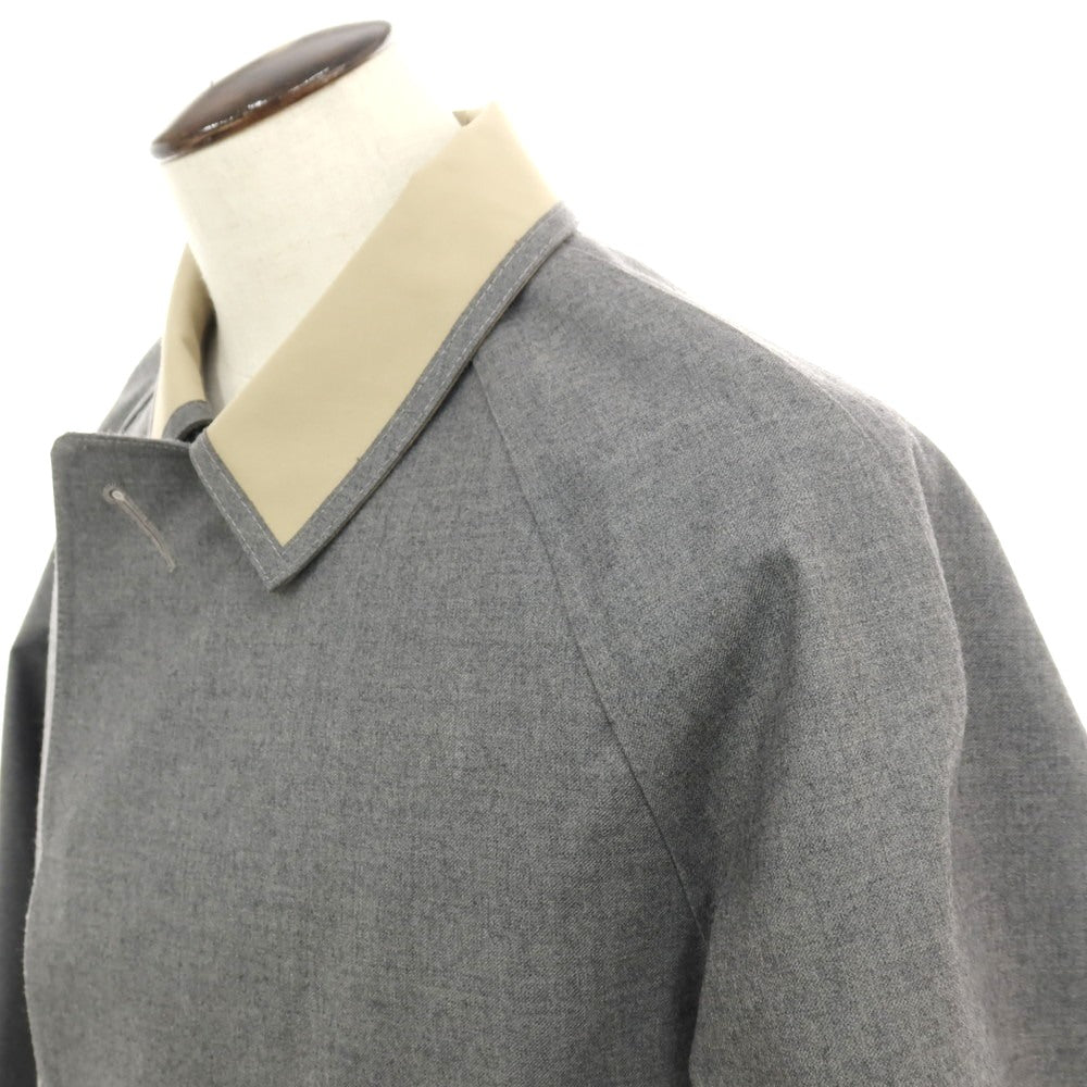 【中古】【未使用】マルタンマルジェラテン Martin Margiela 10 × MACKINTOSH ウール ゴム引き ステンカラーコート グレーxベージュ【サイズ52】【 状態ランクS 】【 メンズ 】