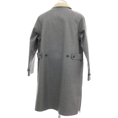 【中古】【未使用】マルタンマルジェラテン Martin Margiela 10 × MACKINTOSH ウール ゴム引き ステンカラーコート グレーxベージュ【サイズ52】【 状態ランクS 】【 メンズ 】