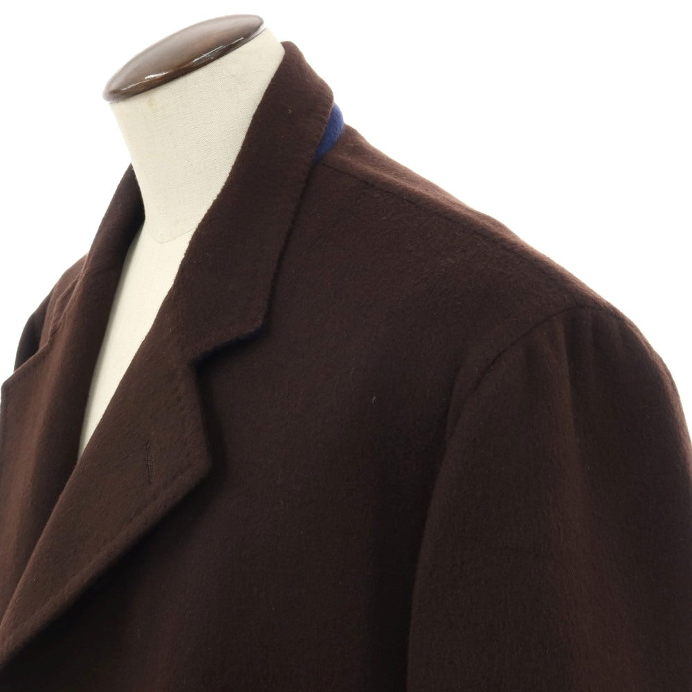 【中古】チェーザレ アットリーニ Cesare Attolini カシミヤ チェスターフィールドコート ブラウン【サイズ表記なし（56位)】【 状態ランクA 】【 メンズ 】