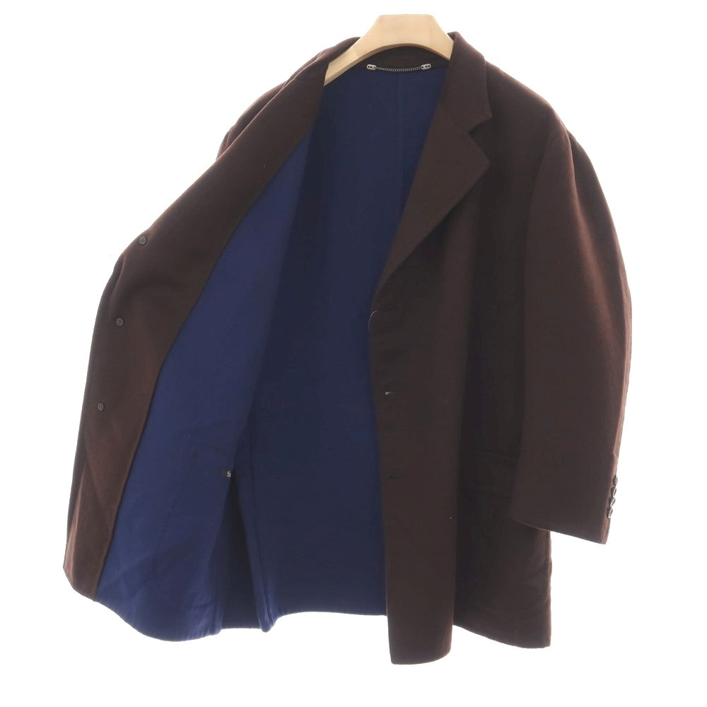 【中古】チェーザレ アットリーニ Cesare Attolini カシミヤ チェスターフィールドコート ブラウン【サイズ表記なし（56位)】【 状態ランクA 】【 メンズ 】