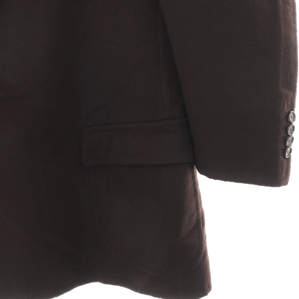 【中古】チェーザレ アットリーニ Cesare Attolini カシミヤ チェスターフィールドコート ブラウン【サイズ表記なし（56位)】【 状態ランクA 】【 メンズ 】